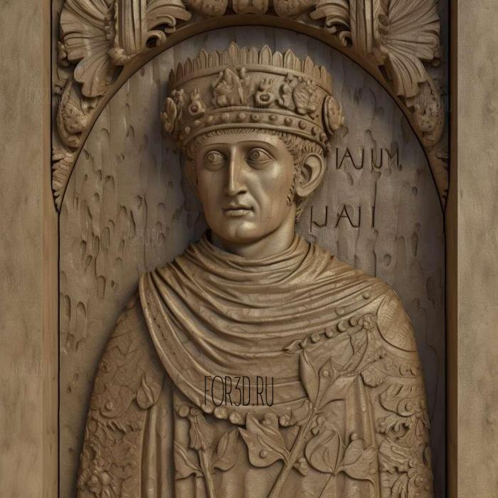 Justinian I 4 stl model for CNC